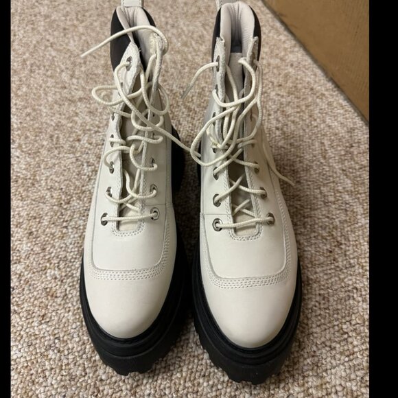 Timberland Sky 6 In Lace Up White Women Boots Size 9 - Picture 4 of 12
